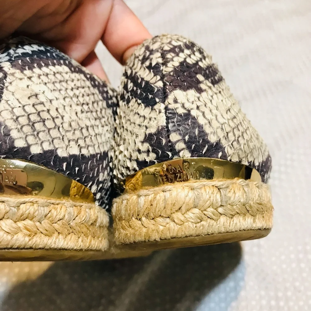 Stuart weitzman catalán snake espadrilles
